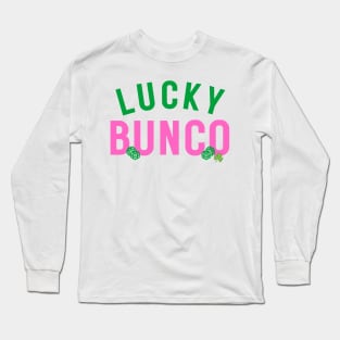 St. Patrick's Day Bunco Lucky Bunco Shamrock Long Sleeve T-Shirt